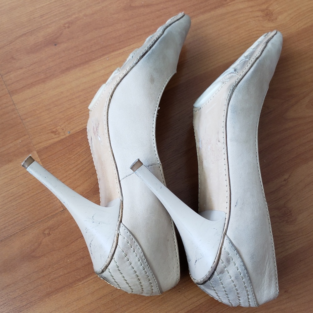 Sarkany Nude Pumps 12cm Heels Beige Chettah Inside - Picture 8 of 8